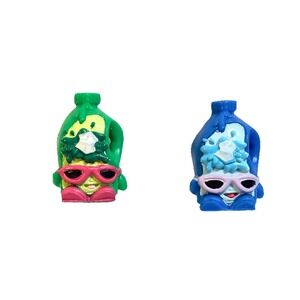 Shopkins Season 1 Coolio Blue & Green Set of 2 Pantry Figures RARE 1-023 & 1-032